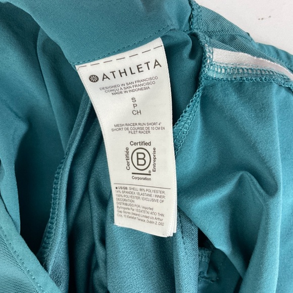 ATHLETA Mesh Racer Run Mid Rise 4" Short - Picture 4 of 5